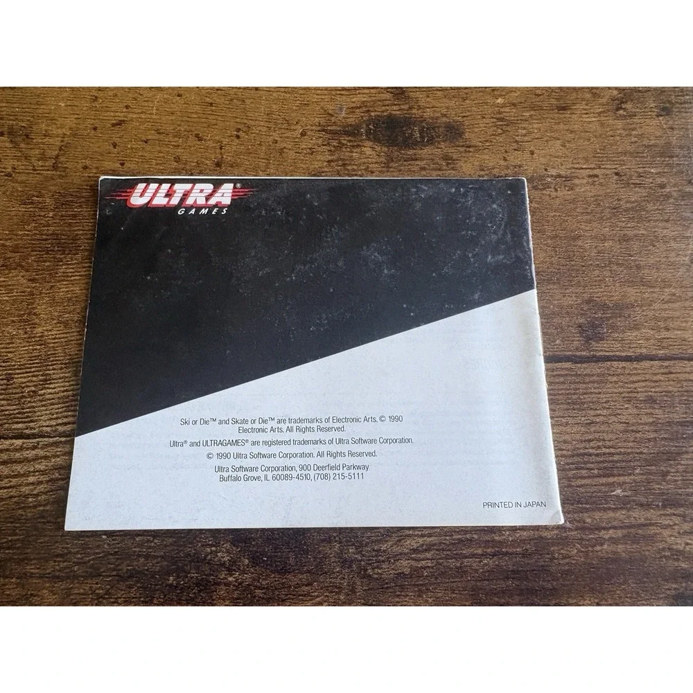 Nintendo NES Instruction Manual Ski or Die